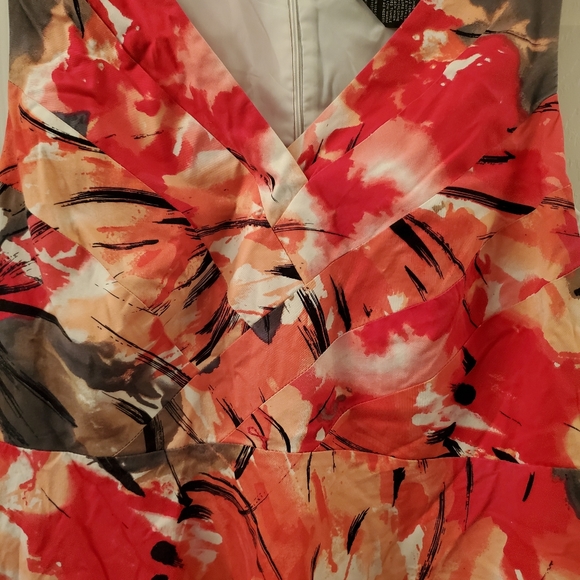 Floral dress Lane Bryant sz 16 - Picture 3 of 4